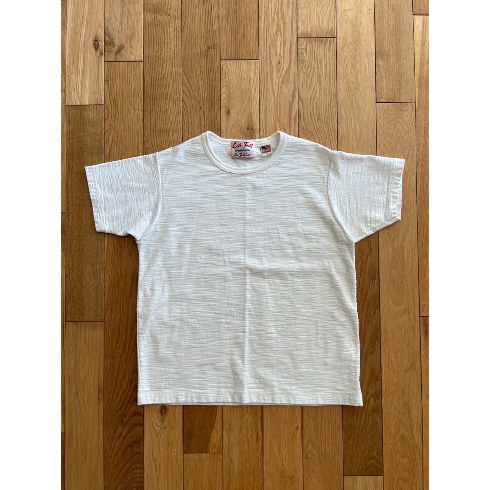Left Field NYC Sportswear White Super Slub Heavyweight Wakayama Knit Tee Size S